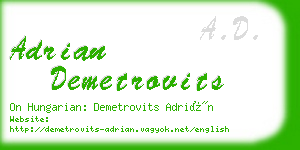 adrian demetrovits business card